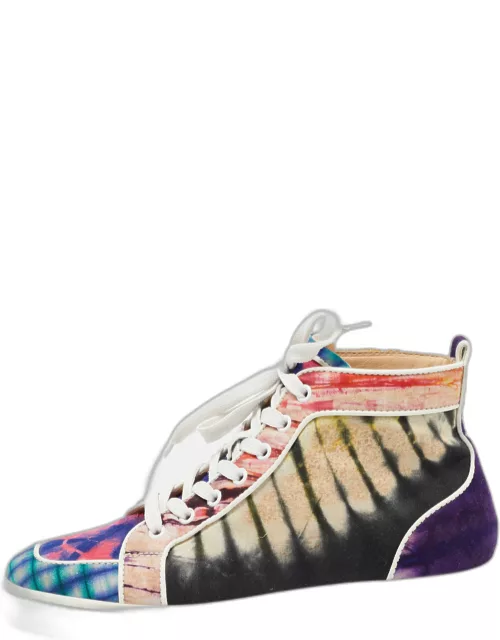 Christian Louboutin Multicolor Fabric Tie Dye High Top Sneaker