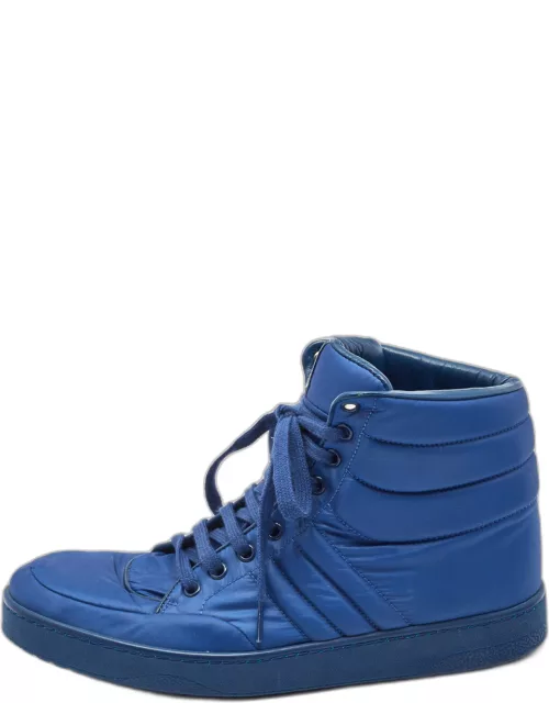 Gucci Blue Nylon Coda High Top Sneaker