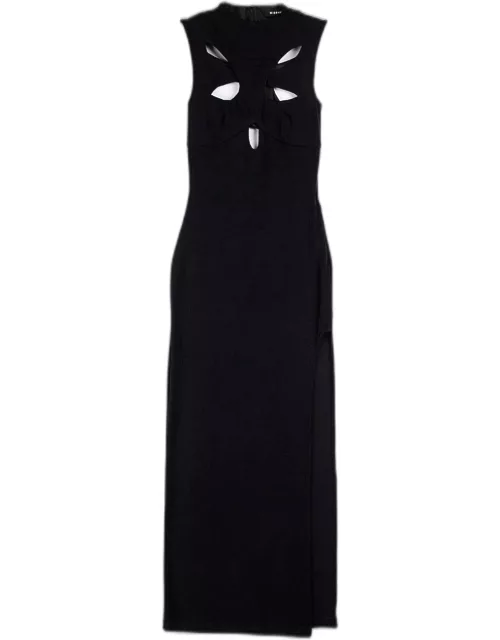 MISBHV Butterfly Cut Out Maxi Dress Sleeveless long black dress with side slit - Butterfly cut out maxi dres