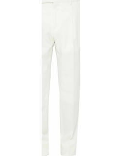 Cream-colored wool trouser