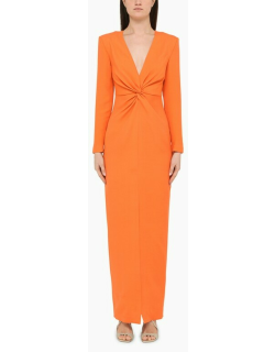 Orange dress with slit