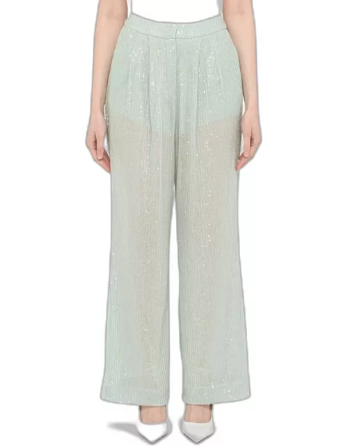 Light blue trousers with sequin