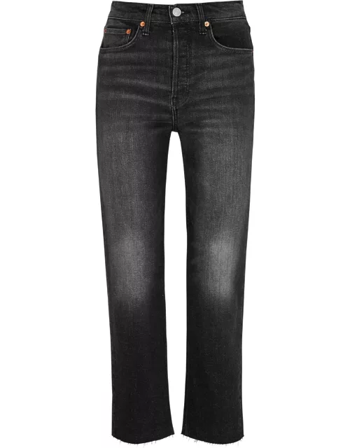 Re/done 70s Stove Pipe Straight-leg Jeans - Dark Grey