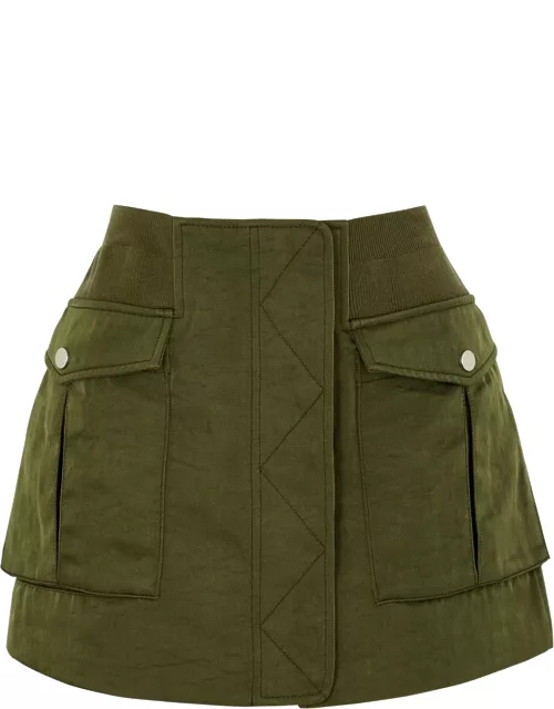 Dion Lee Bomber Nylon Mini Skirt - Green