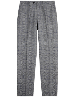 Kenzo Plaid Slim-leg Woven Trousers - Grey