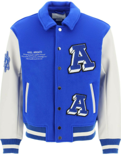 Axel Arigato illusion Varsity Jacket With Faux Leather Sleeve