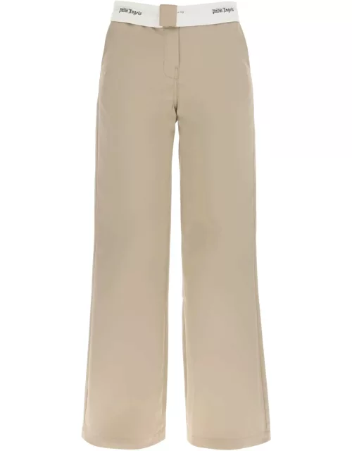Palm Angels Beige Baggy Chino Trouser