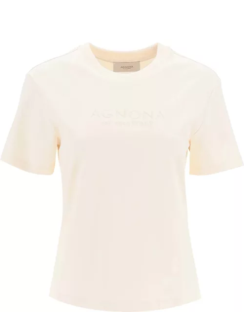 Agnona T-shirt With Embroidered Logo