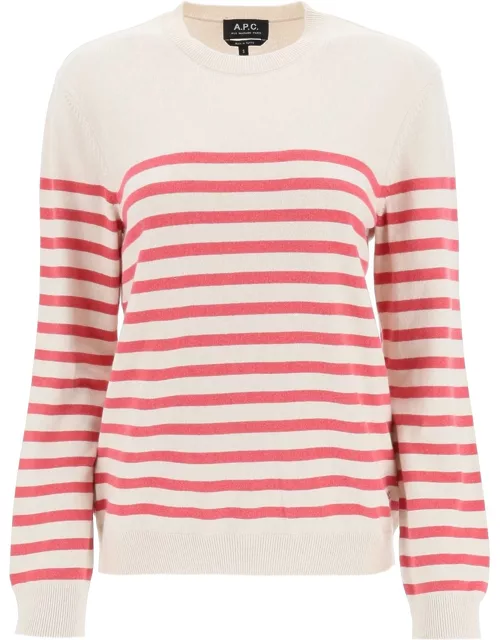 A.P.C. phoebe Striped Cashmere And Cotton Sweater