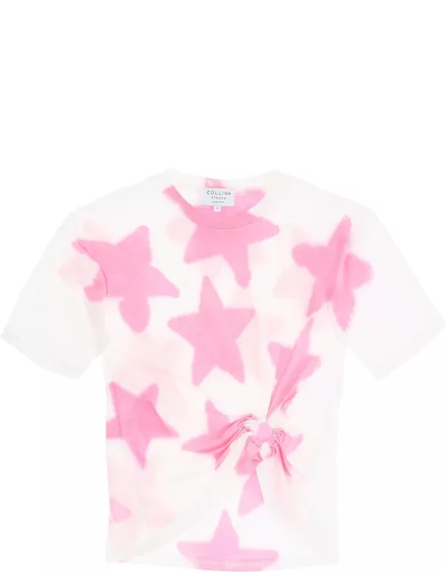 Collina Strada Tie-dye Star T-shirt With O-ring Detai