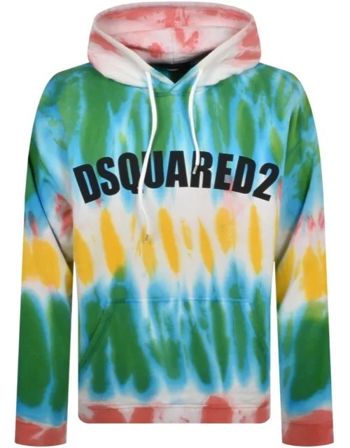 DSQUARED2 Herca Fit Tie Dye Hoodie Off White
