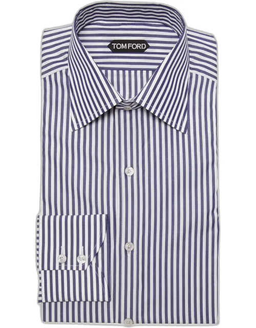 Men's Slim Fit Stripe Dress Shirt