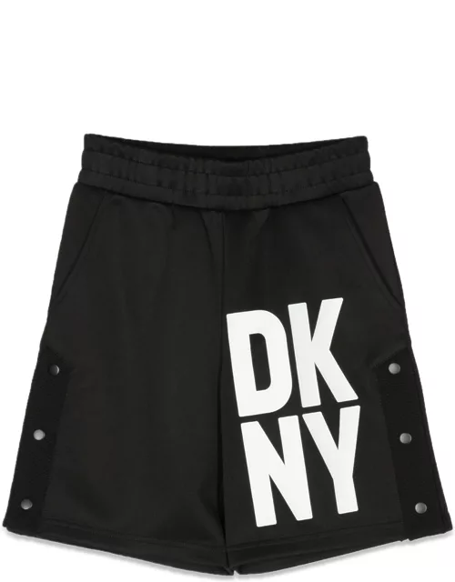 dkny bermuda shorts logo side button