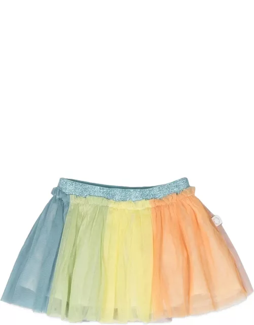 stella mccartney multicolor pleated skirt