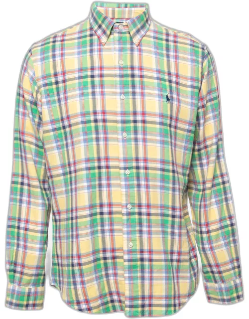 Ralph Lauren Multicolor Checkered Cotton Button Front Shirt