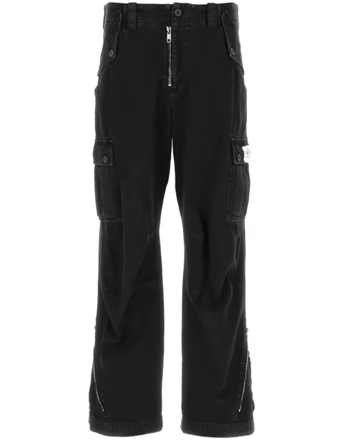 Dolce & Gabbana Black Cotton Cargo Pant