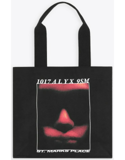 1017 ALYX 9SM Collection Graphic Tote Bag Black Canvas Tote Bag With Graphic Print - Collection Graphic Tote Bag