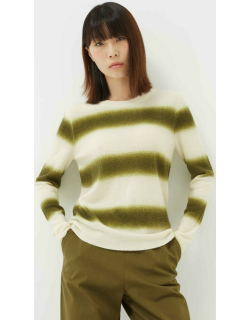Khaki Ombré Stripe Cashmere Sweater