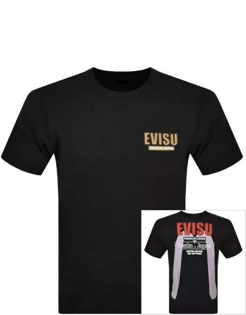 Evisu Daicock Print T Shirt Black