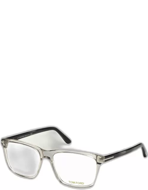 Square Acetate Optical Glasses, Gray