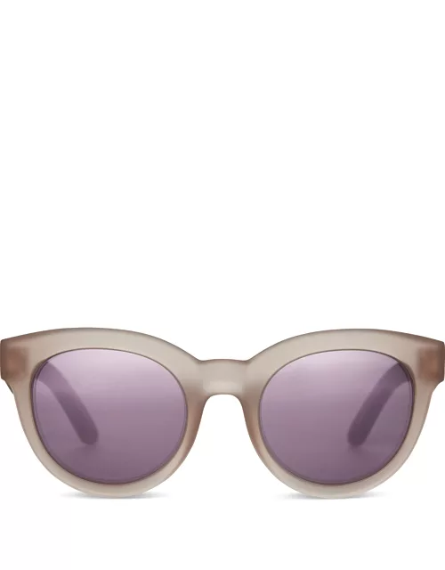 TOMS Women's Sunglasses Purple Traveler Florentin Matte Smoke Lilac Violet Mirrored Len