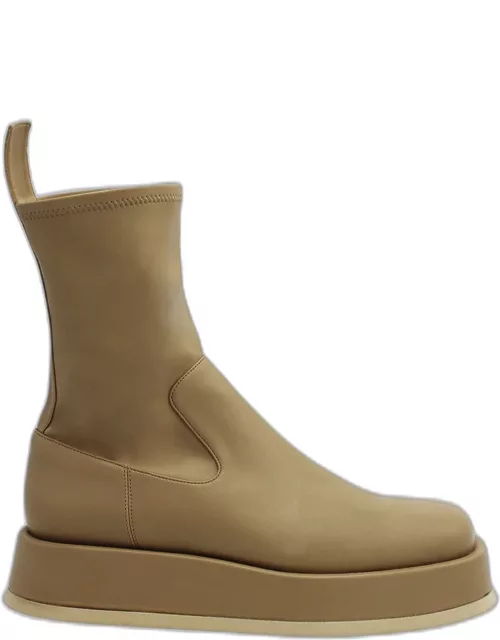Tall Faux-Leather Platform Chelsea Boot