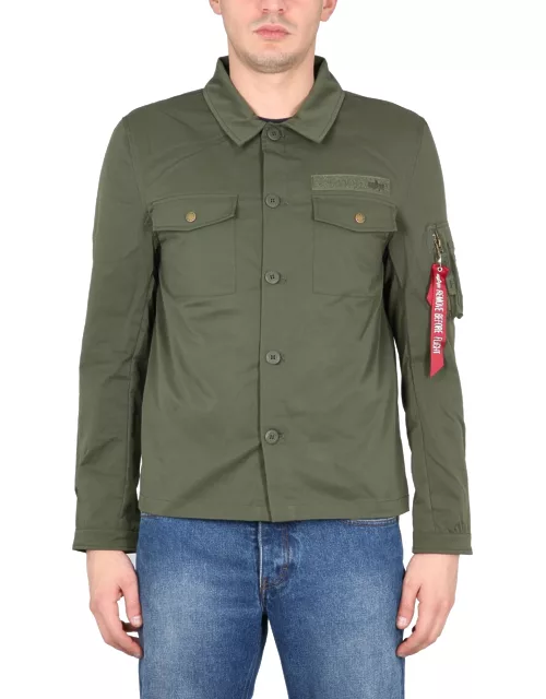 alpha industries jacket with logo