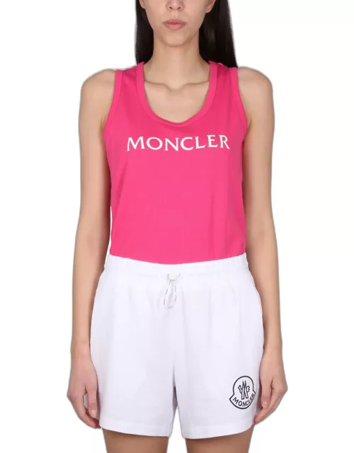 moncler top with logo print