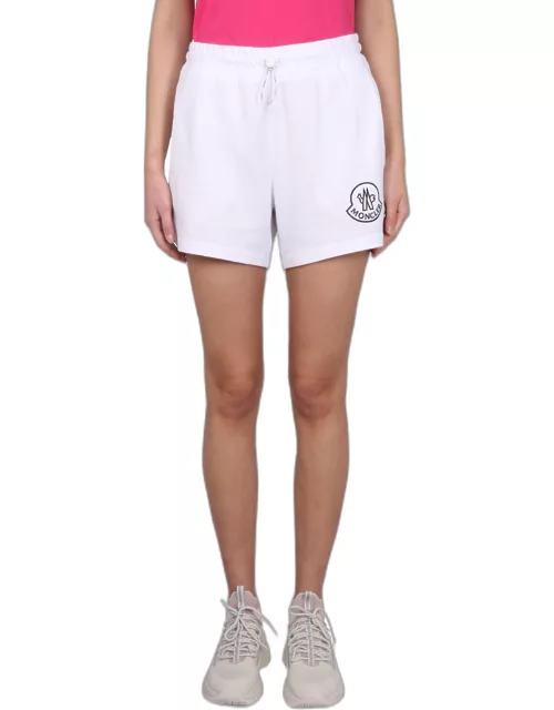 moncler shorts with logo patch