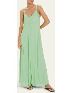Lilly Beaded-Strap Maxi Dress Coverup