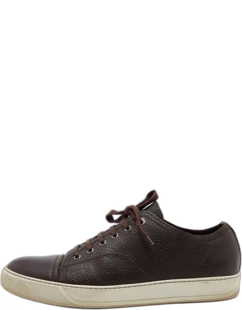 Lanvin Leather Brown Leather Low Top Sneaker