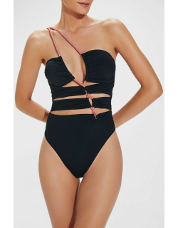 Zaila Asymmetric Cutout One-Piece Swimsuit