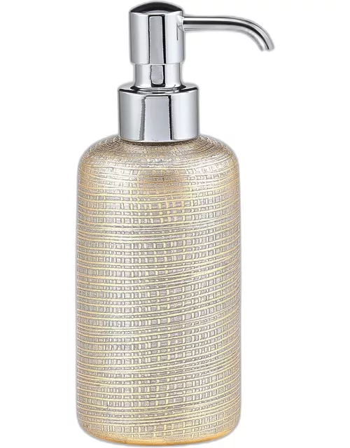 Woven Metallic Pump Dispenser with Chrome Polished Top