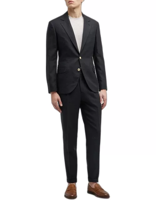 Men's Linen-Wool Solid Suit