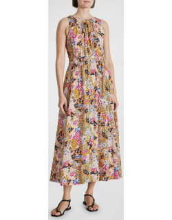 Bali Sleeveless Floral-Print Maxi Dres
