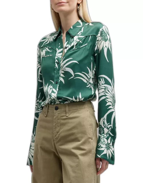Cleo Floral Button-Front Shirt