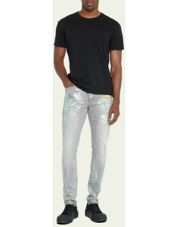 Men's Iridescent Paint Slim-Straight Jean