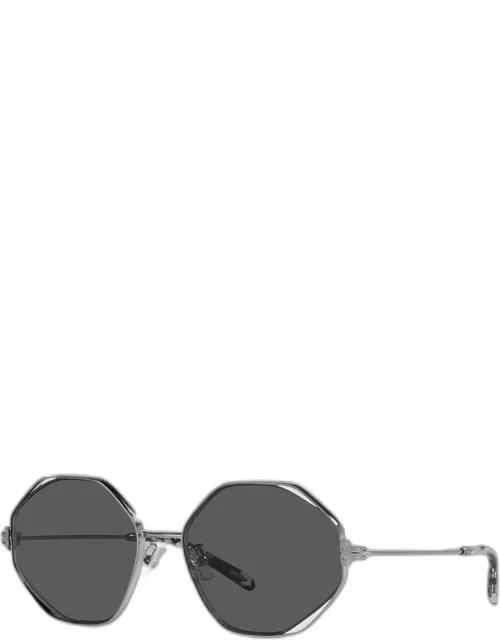 Cut-Out Metal & Plastic Oval Sunglasse