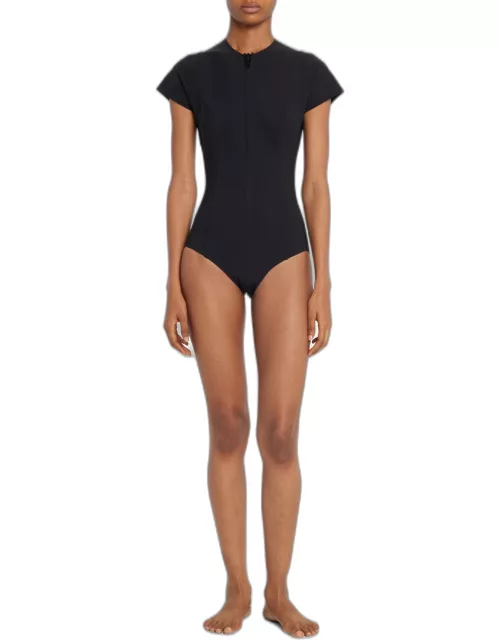 The Farrah Zip-Front One-Piece Swimsuit