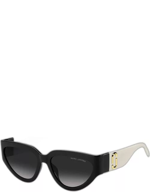 J Marc Logo Plastic Cat-Eye Sunglasse