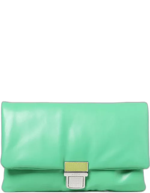 Msgm clutch in synthetic nappa leather