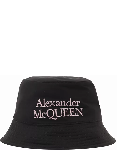 Alexander McQueen Reversible Logo Embroidered Bucket Hat