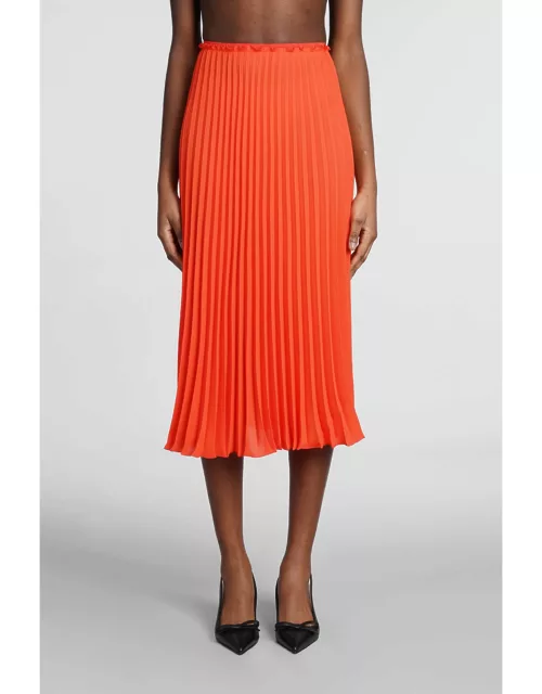 RED Valentino Skirt In Orange Synthetic Fiber