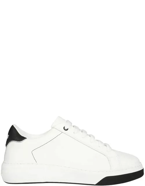 Dsquared2 White Bumper Sneakers With Black Spoiler