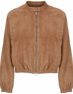 Bully Suede Leather Bomber Jacket