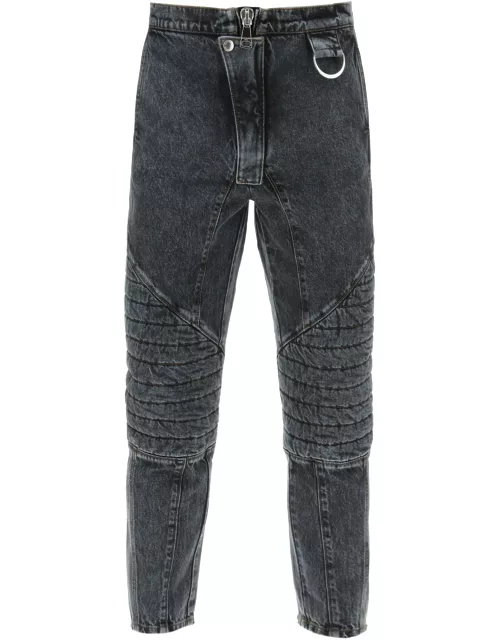 Balmain Jeans With Quilted And Padded Insert