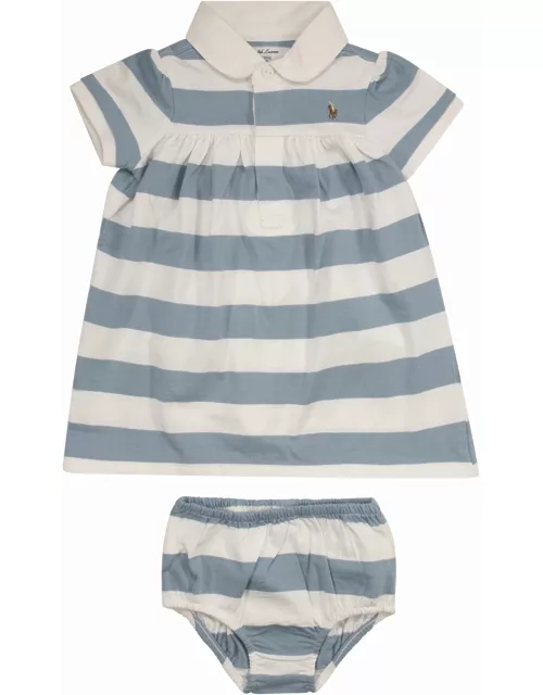 Polo Ralph Lauren Striped Jersey Rugby Dress With Culotte