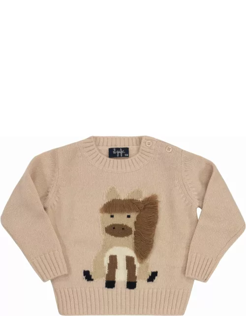 Il Gufo Sweater With Embroidered Pony Skin