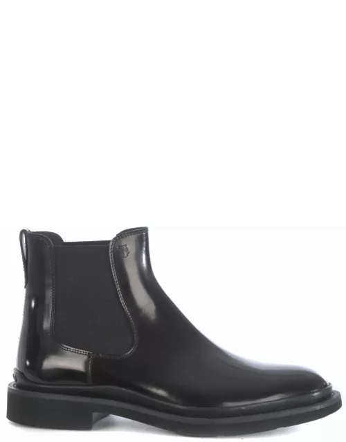 Tod's Tods Ankle Boots In Shiny Leather