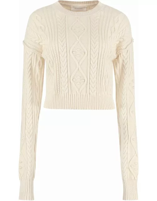 SportMax Cotton Cropped Sweater